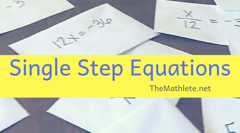 easy single step equations activity